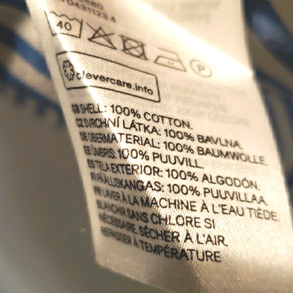 H&M BLUE/WHITE STRIPED SKIRT SZ 6 - Picture 6 of 6